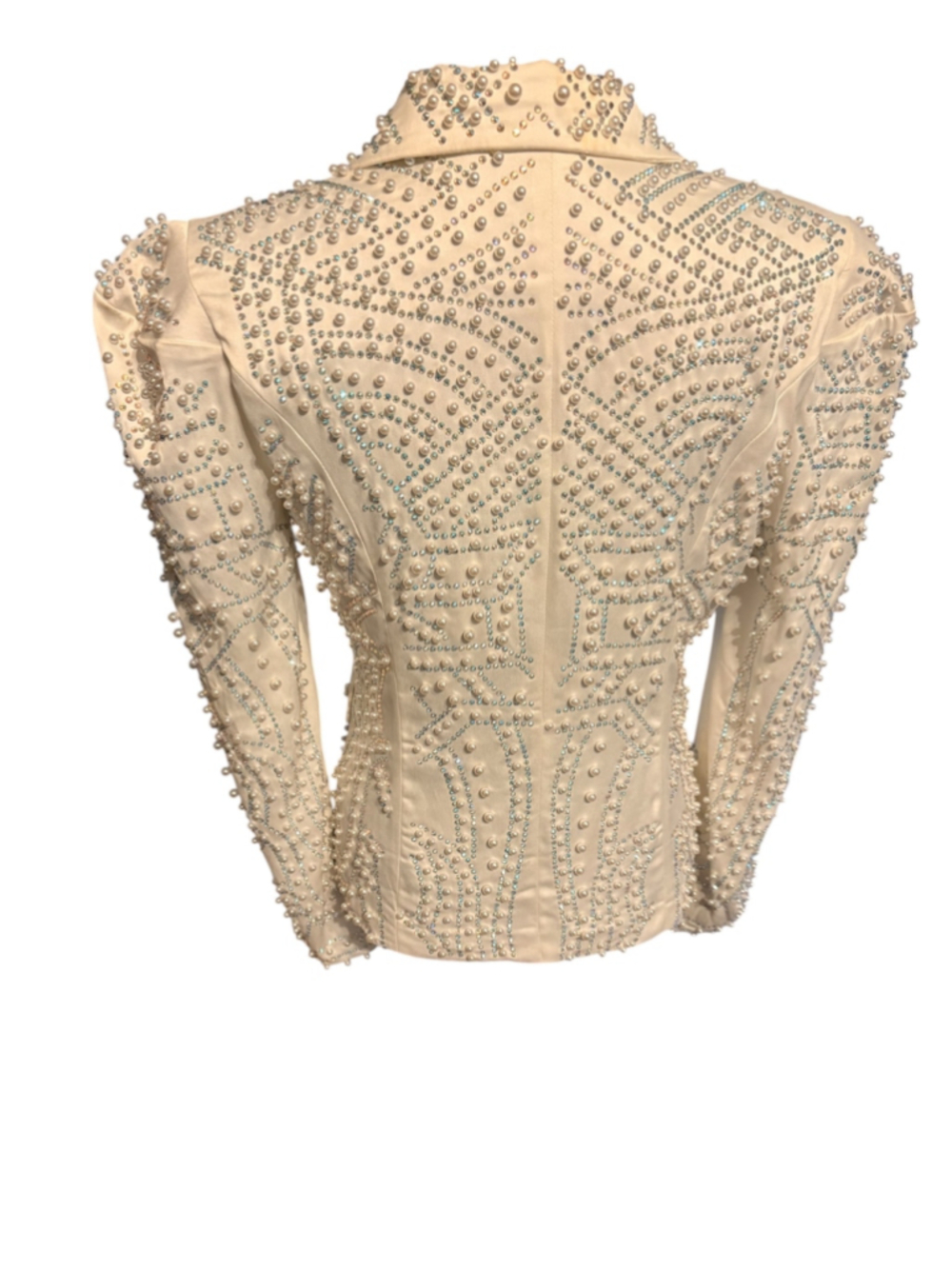 ALL THAT GLITTERS PEARL EMBELLISHED BLAZER SIZE M - Picture 11 of 17